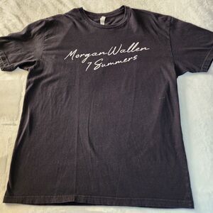 Next Level America Morgan Wallen Black Graphic Tshirt Size XL 7 Summers